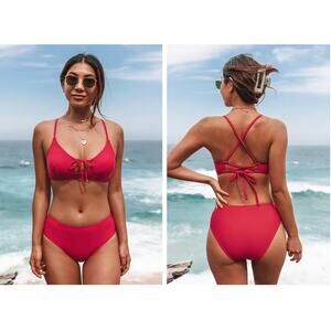 Cupshe Red Bikini Set
